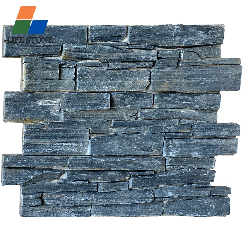High quality stone external wall cladding  fence garden stone Natural Stone Garden Palisades