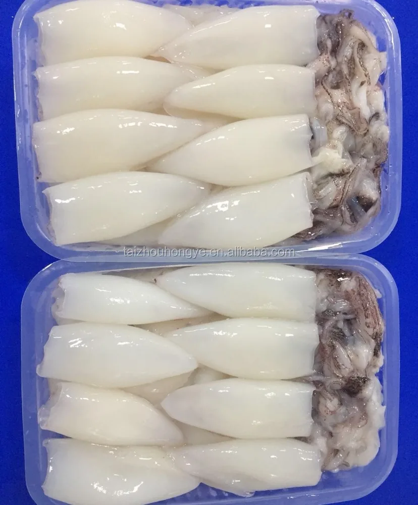 2018 frozen block Chinese loligo squid tubes and tentacles TT 5-8cm on sale