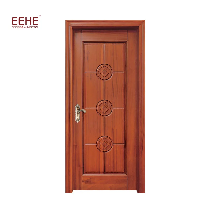 Hotel pvc bathroom door glass inserts wooden frame door pvc coating door for sale