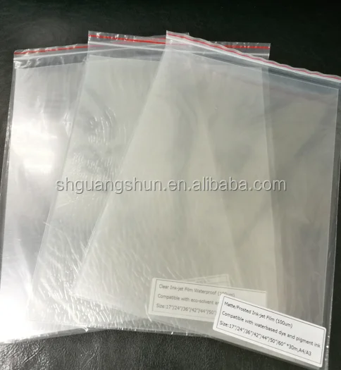 ink-jet printing PVC film coated overlay PVC film