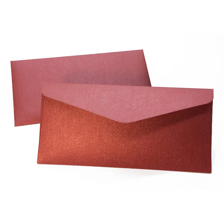 Glitter Pearl Paper Wedding Envelopes Custom Logo Cardboard Gold Foil Envelopes