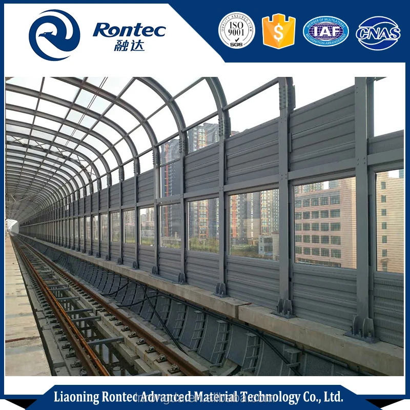
Perforated acoustic absorbing noise barrier for highway and residential 