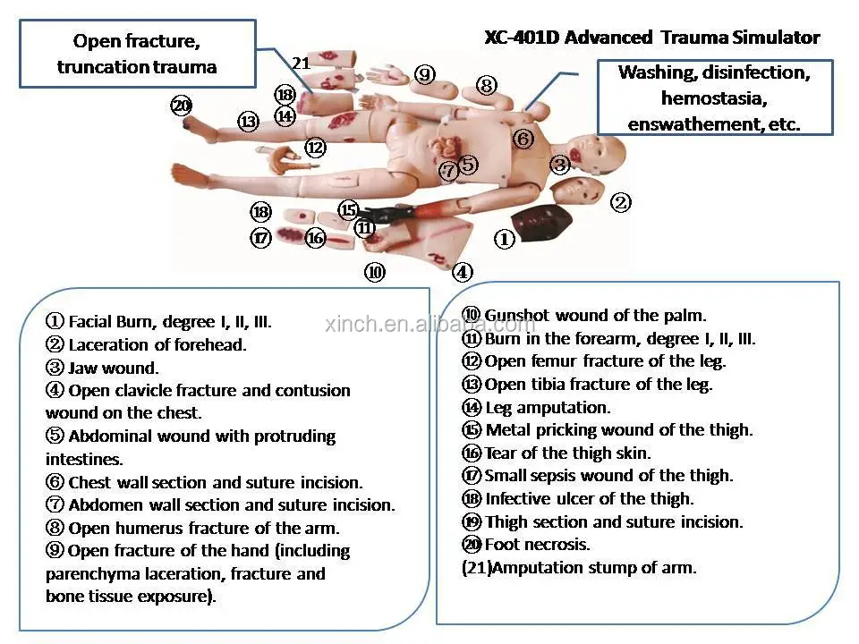 XC-401D Used Nursing Training Manikins For Medical Students