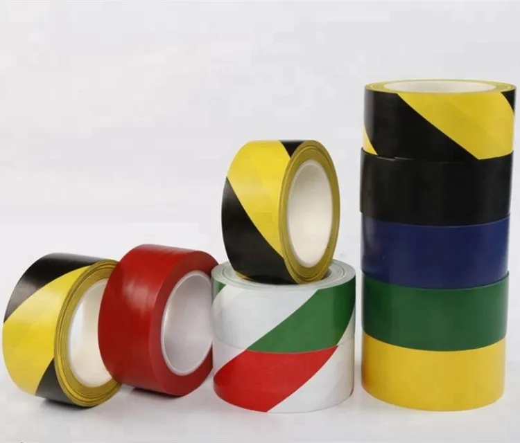 Hot Sale Red White Safety Material PVC floor marking tape