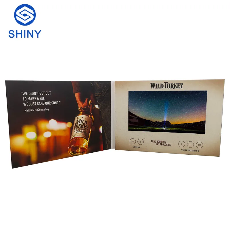 Newest Invitation 4.3inch lcd screen invitation card US top selling video brochure