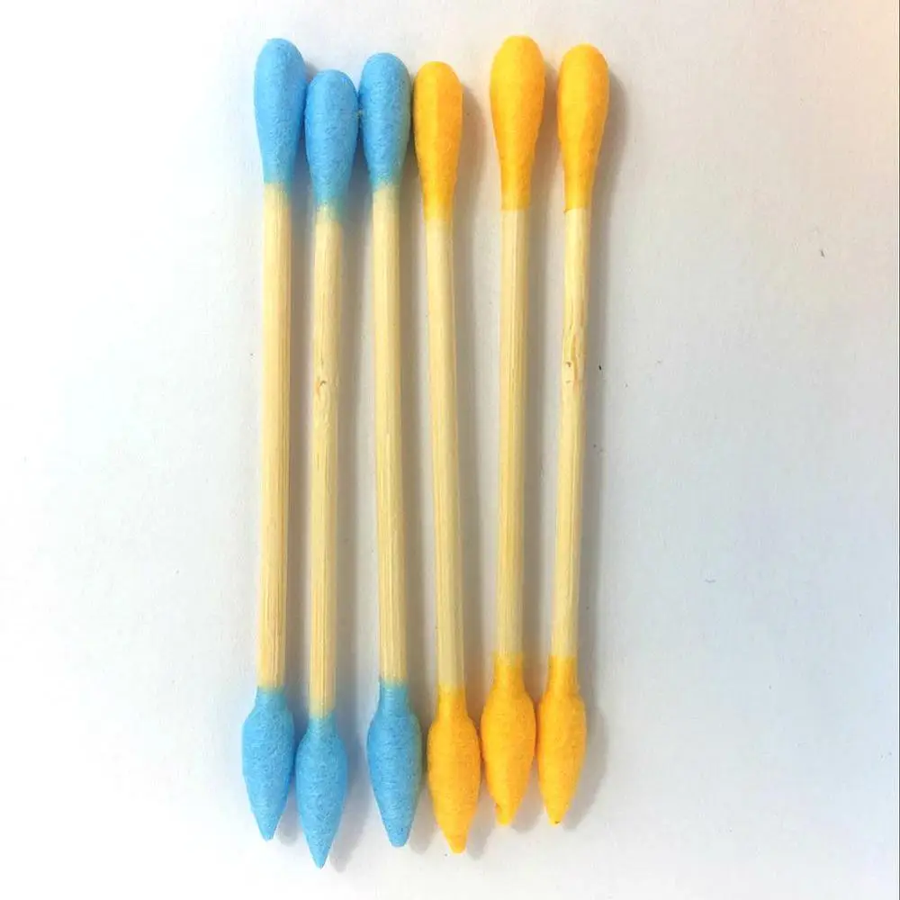 2021 Double Head Tip Bamboo Wooden Stick Cotton Swabs