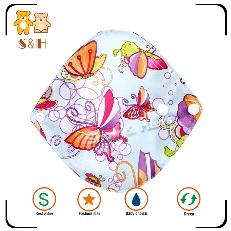 Menstrual Pads Top Quality Reusable Washable Fabric Mm Regular Sanitary Pads Customized Size Excellent Breathable Animal World