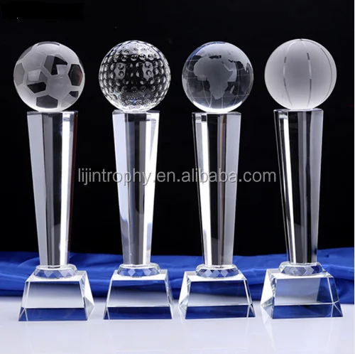 High-grade crystal cup trophy football basketball earth golf tournament trophies