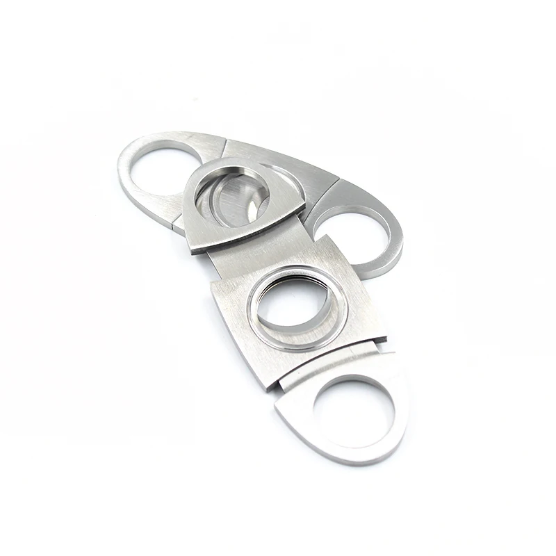 2019 New Good Quality manufacturer Oval Cigar Scissors Stainless Steel Silver Custom Logo wholesale