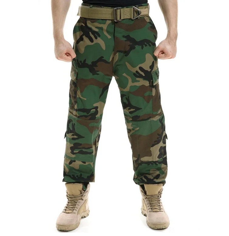 Rip-Stop Fabric Camouflage Style Standard Tactical Pants For Wholesale