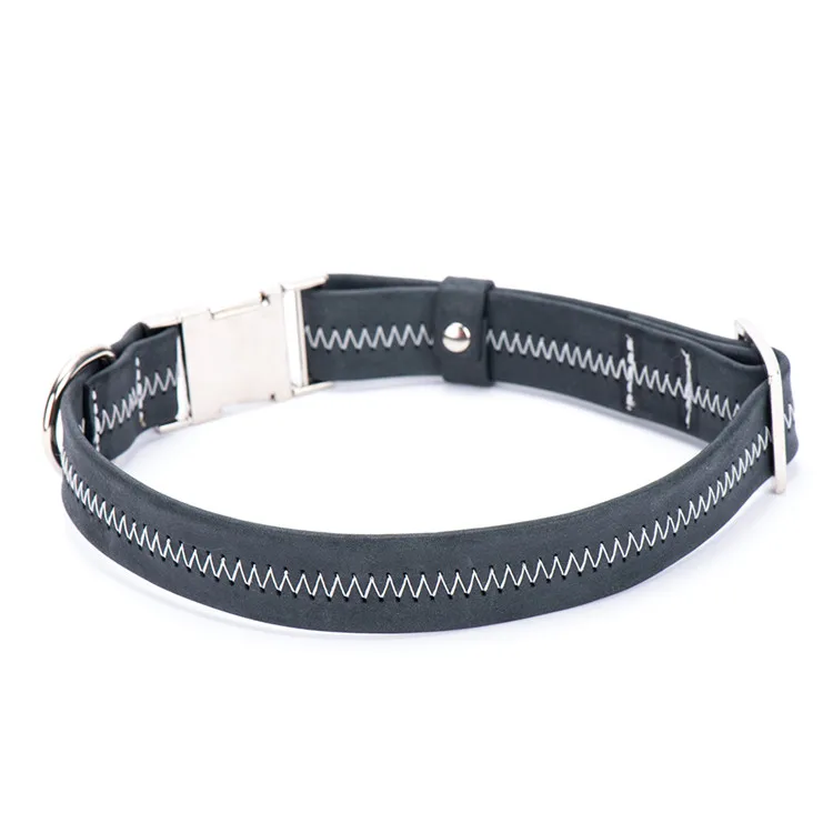 Genuine leather dog collar super soft Italian leather pet leash collar