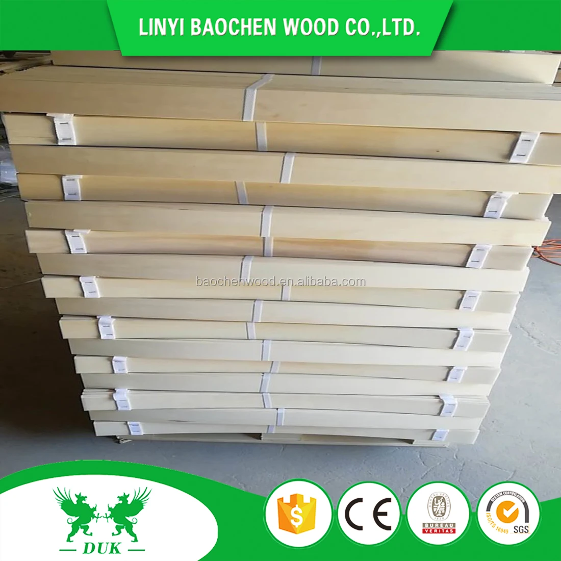 Factory Direct Sale Bleached Poplar Curved LVL Bed Slats/ Flat Poplar LVL For Bed Slats