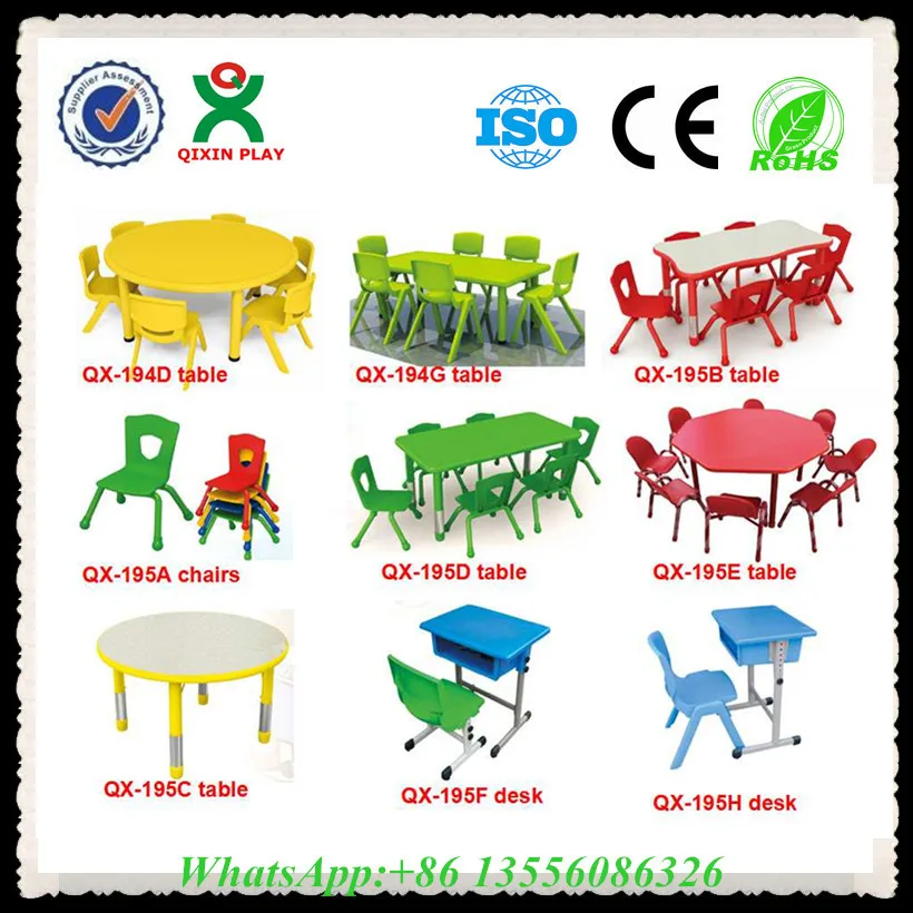 Cheap Nursery Furniture/plastic Kids Chairs and Table Set/used Daycare Furniture for Sales