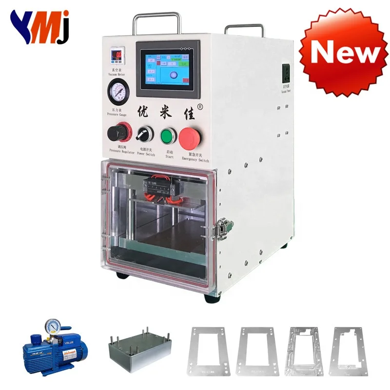 YMJ Full set LCD Screen Repair Refurbished Kit Separator +Vacuum Laminator + Film Laminating Machine+ OCA Bubble Remover