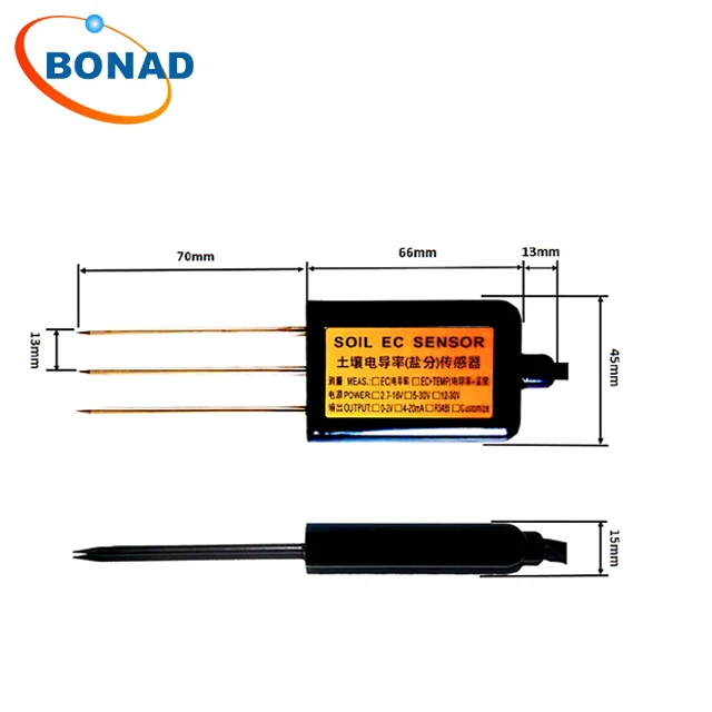 RS485 soil water electric conductivity / EC 3 in 1 sensor