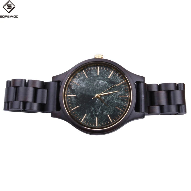 
mens branded custom logo wholesale wooden quartz wrist watch 