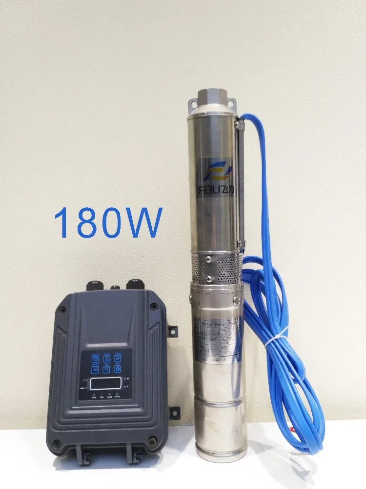 60m head automatic submersible solar powered borehole water pump 600w solar water pump for home use