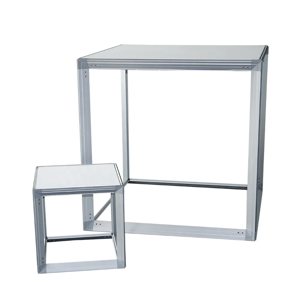 2019 fashion fabric  customized  cube led lighting box display