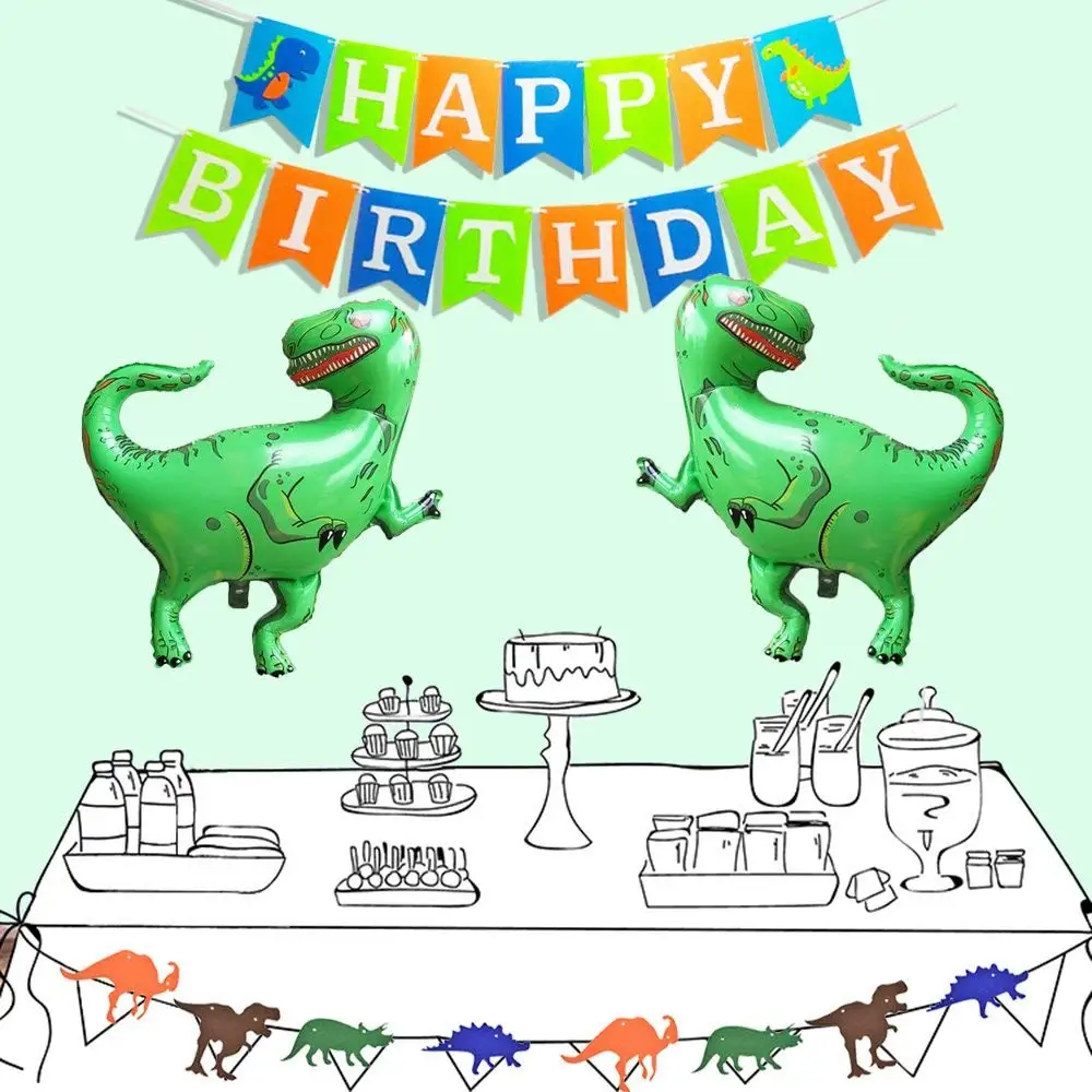 Dinosaur Birthday Party Decorations Dinosaur Balloons Happy Birthday Banner  Dinosaur Mask Party Favors for Birthday Party