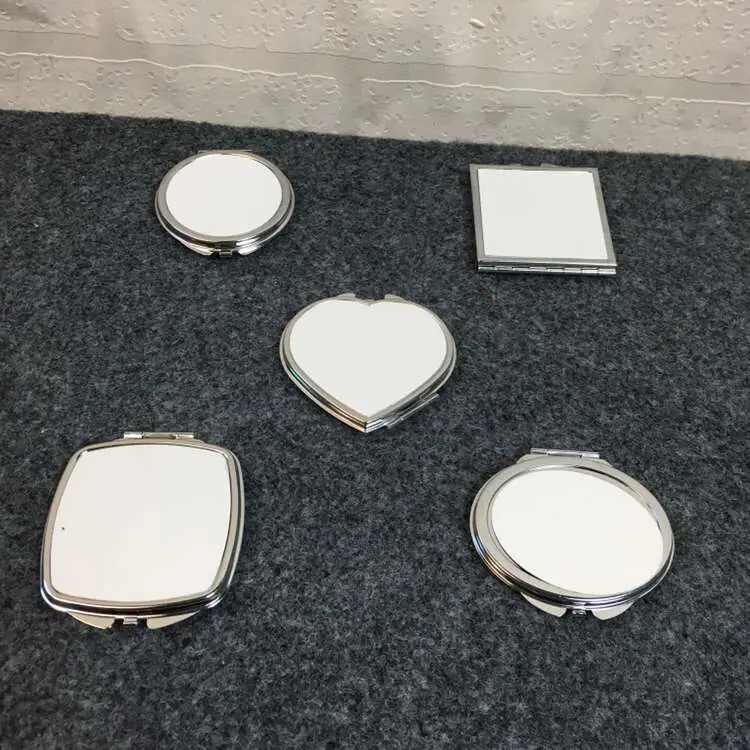 ZL09-06 Round Shape Metal Sublimation Photo Printing Mirror Customized Blank Cosmetic Mirror For Promotion/Gift