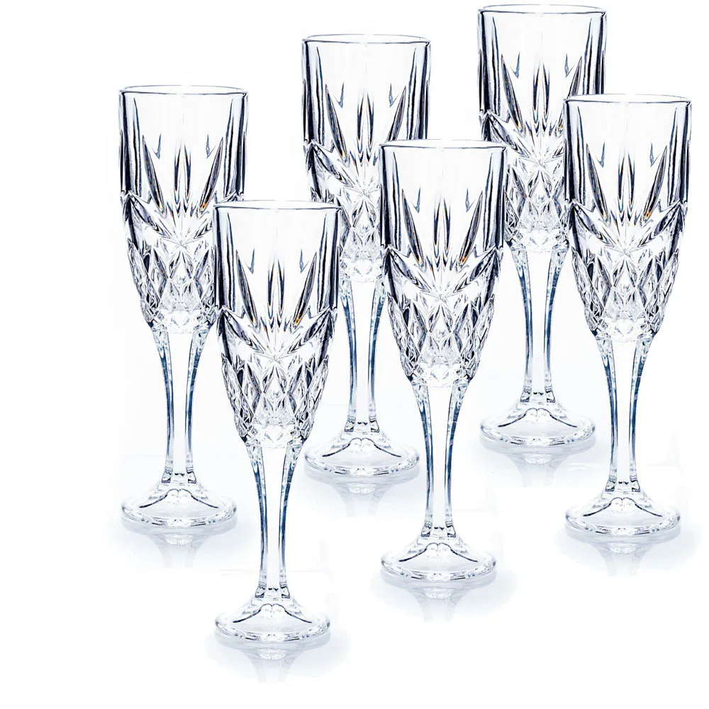 Dublin patterned champagne glass
