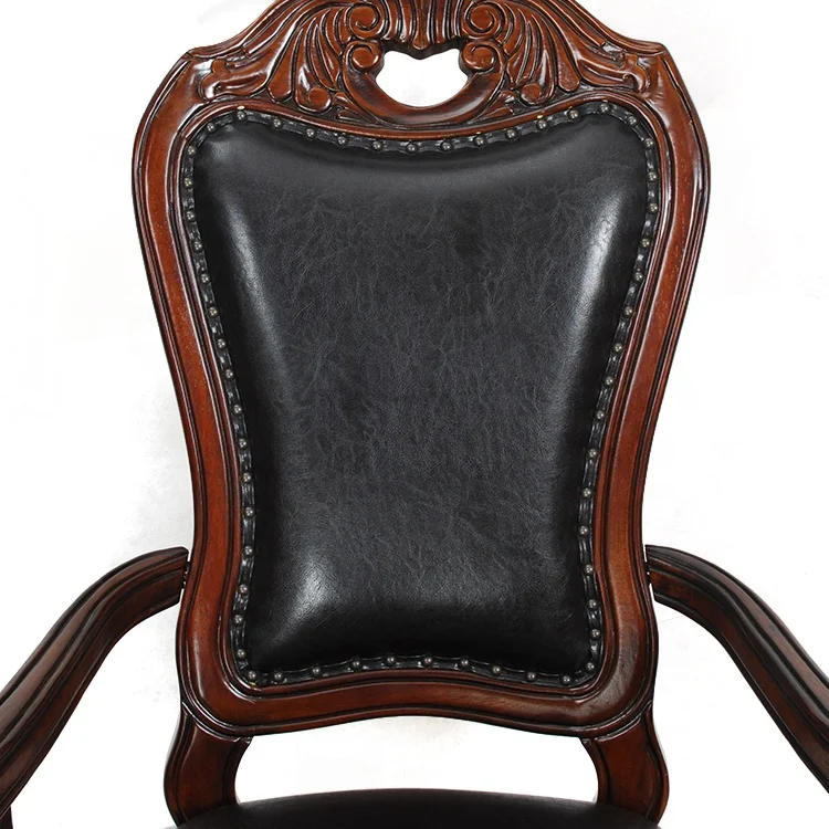  Торговая марка брендовый дизайн роскошный деревянный обеденный стул кожаный для офиса на заказ