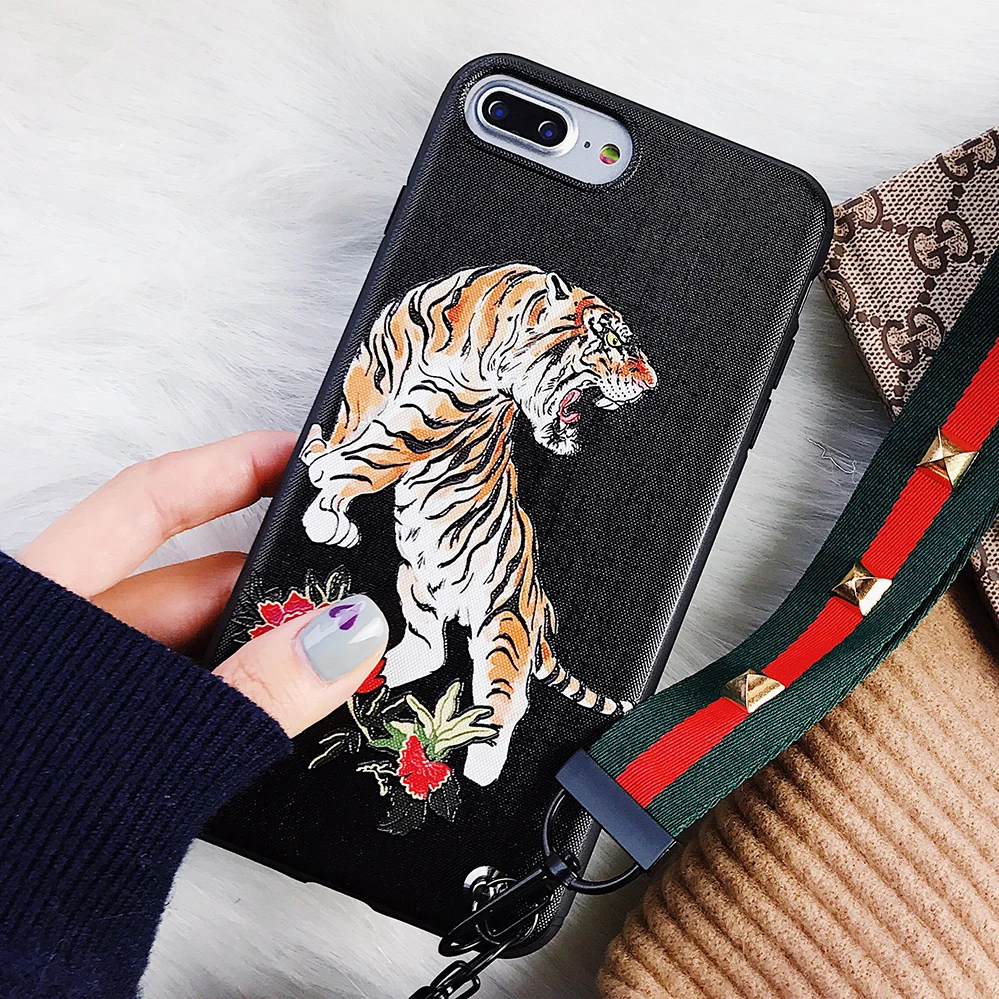 Животных УФ живописи для iPhone 6 7 8 Plus X мягкий чехол TPU