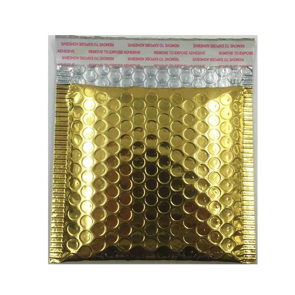 Wholesale Gold Biodegradable Bubble Mailer Padded Envelope Custom Logo Printed Waterproof Paper Express Shipping Clothing Wigs