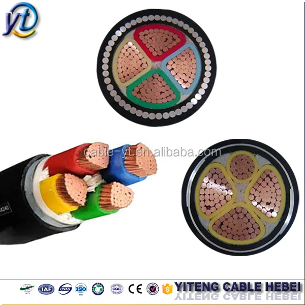 underground electrical armoured cable 4 core power cable 25mm 35mm 50mm 70mm 95mm 120mm 185mm 240mm 300mm power cable