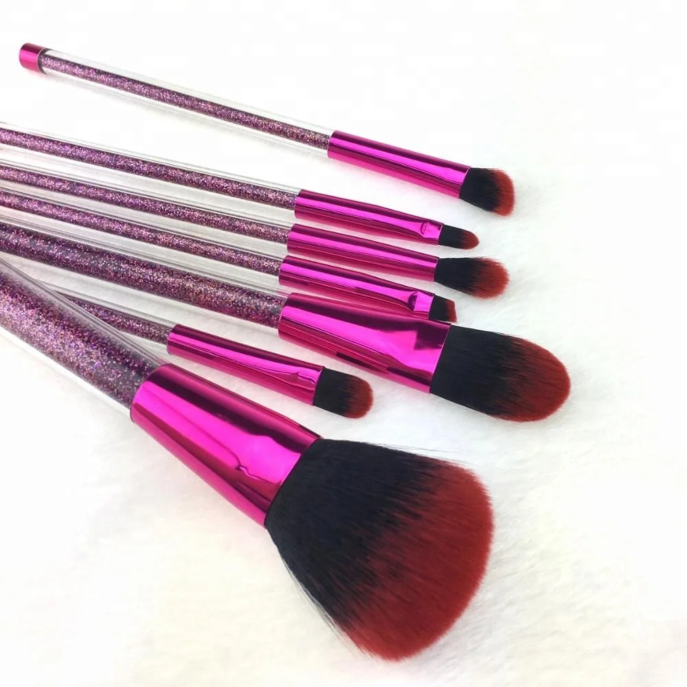 eco friendly glitter empty blingy black purple purple glitter girls crown vegan natural purple magnet make up brushes