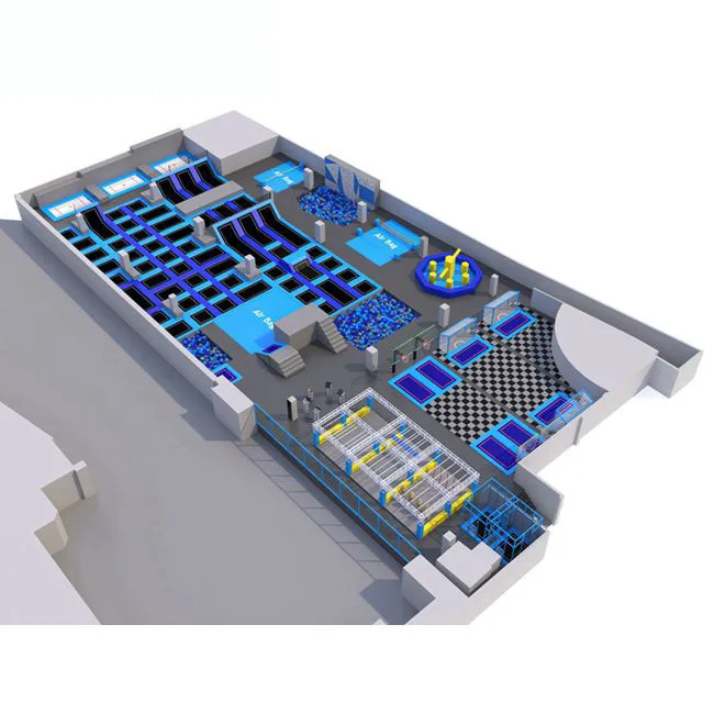 
Cheap prices obstacle course big bounce indoor trampoline park with foam pit block seesaw 