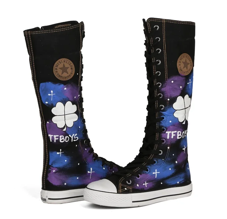 New Design Rubber Outsole Women Men Canvas Boot Wholesale Name Brand Shoes