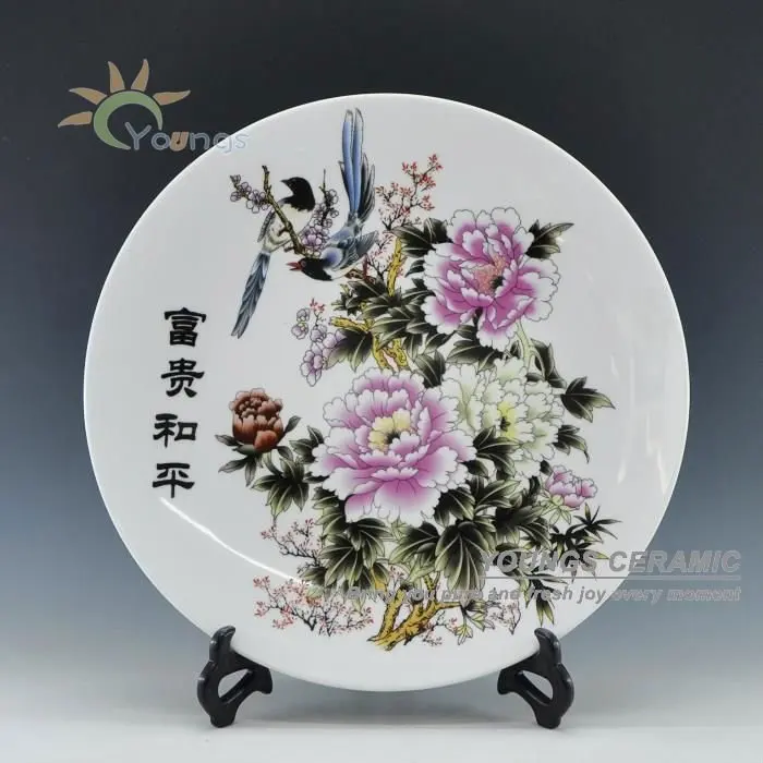 Flower Mascot Collector Porcelain Plate Accept OEM