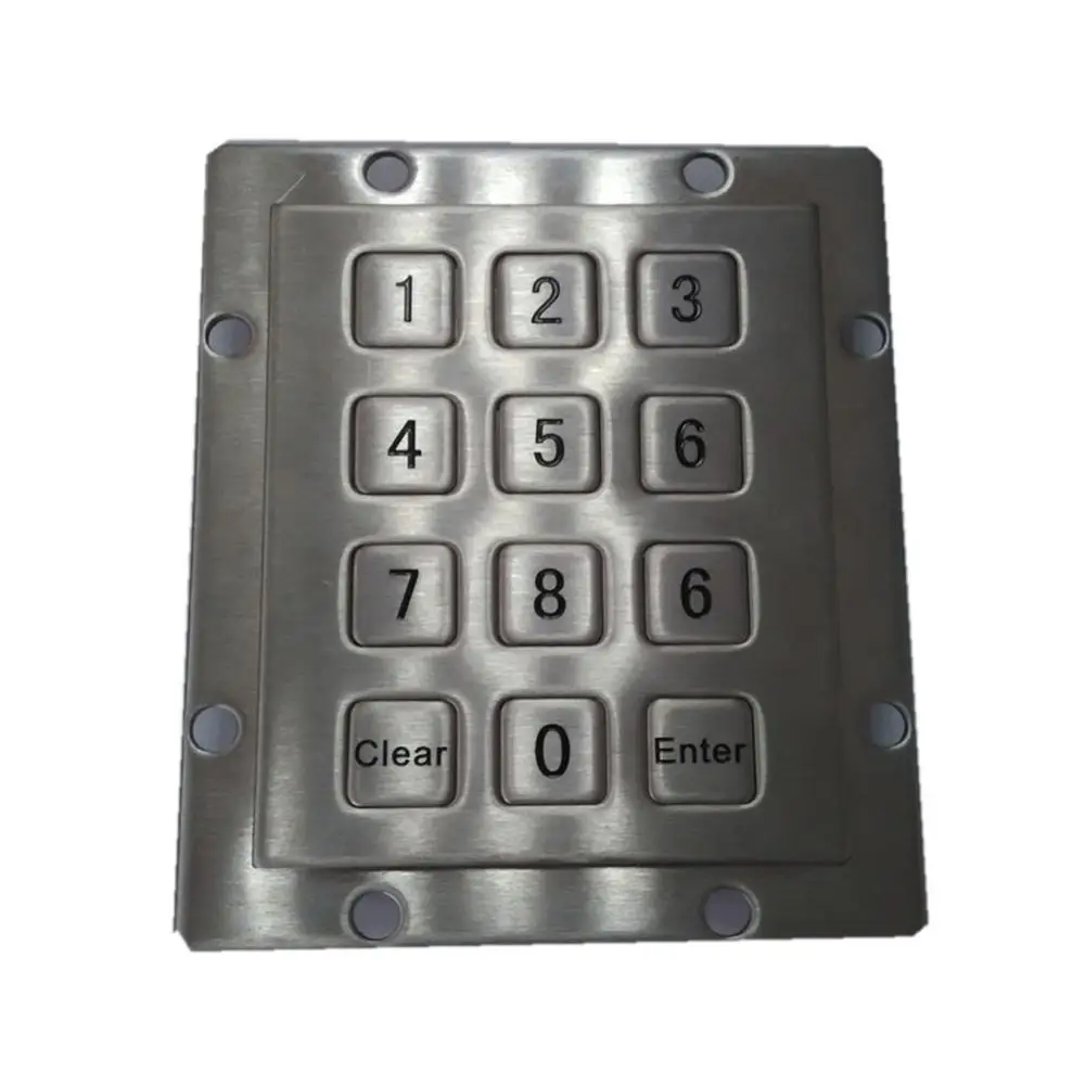Металлическая клавиатура для банкомата с встроенными цифрами
