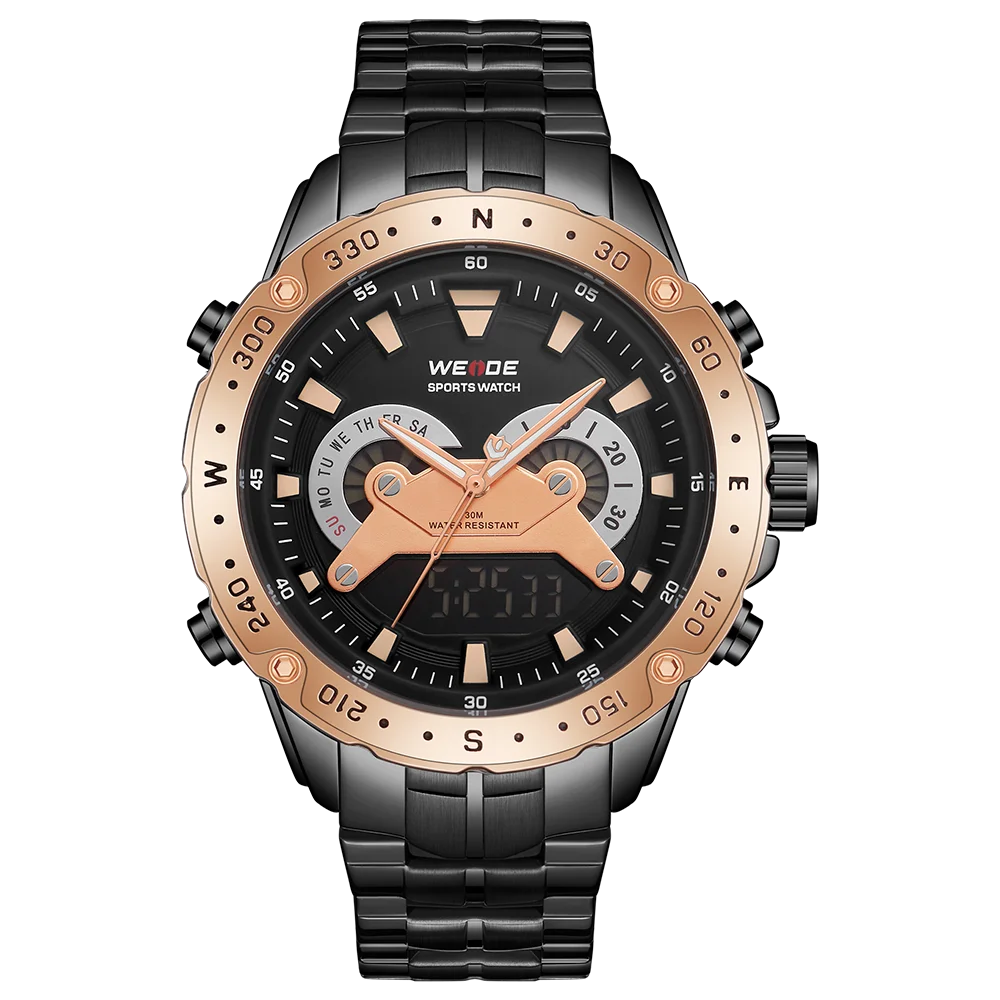 New Products Wholesale Fashion Digital Sports Watches 3ATM Water Resistant Japan Movement Stainless Steel Watch