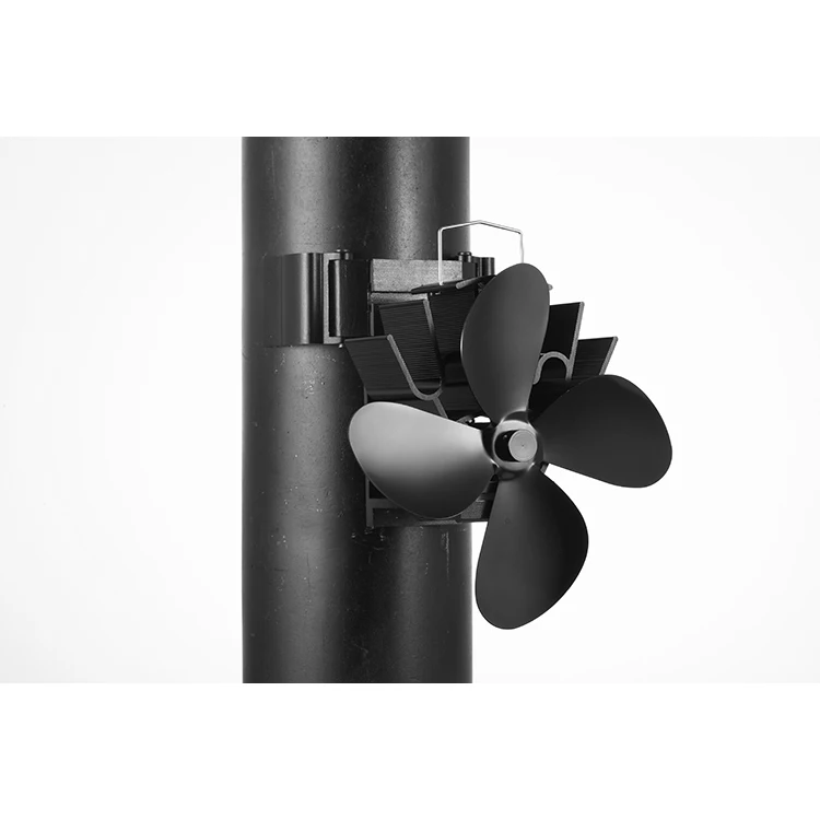 Indoor Home Heater Magnetic Flue Stove Fan Heat Powered 4 Blades Ecofan Wood Fireplace Sets Accessories