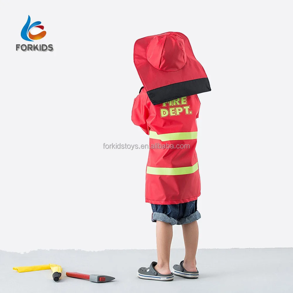 7pcs fireman toy set,children role play costume with working walkie talkie