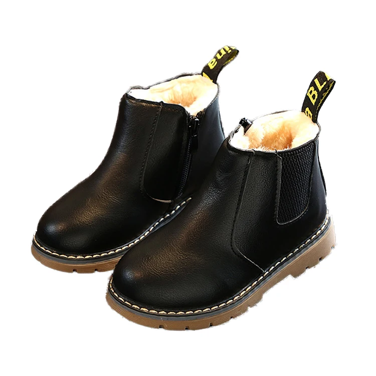 Китай, детские зимние ботинки челси, кожаная обувь, модные ботильоны для девочек, обувь, оптовая продажа