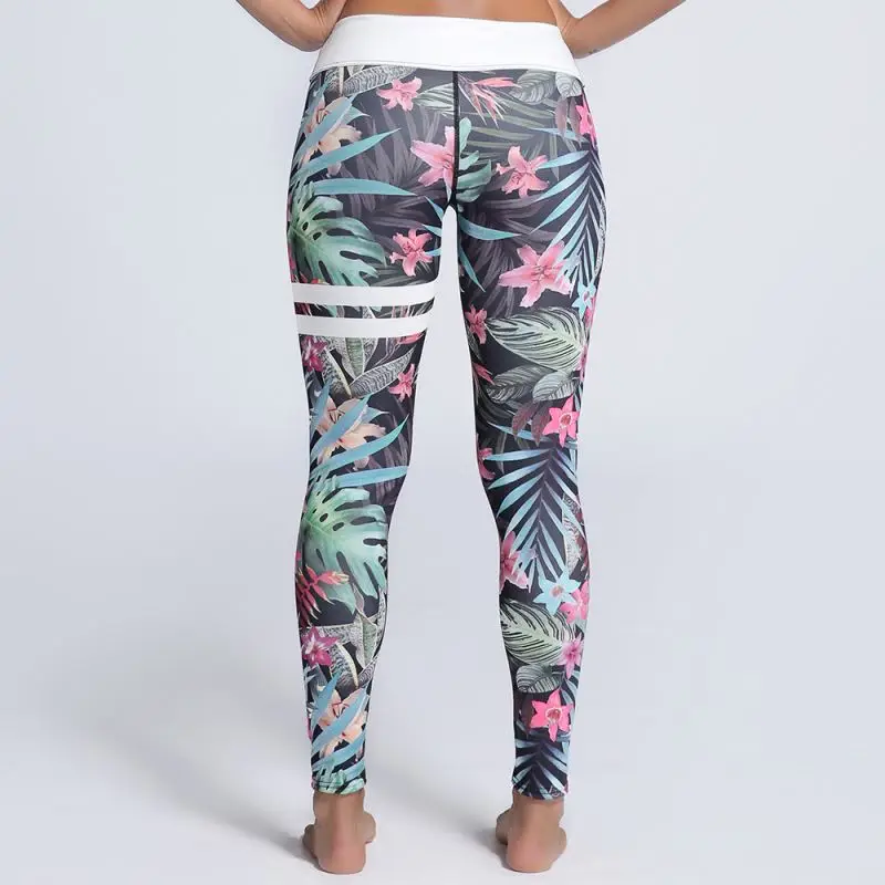 SAUANN Wholesale Custom Wholesale Fitness Apparel Manufacturers Floral Wholesale Leggings Workout Leggings