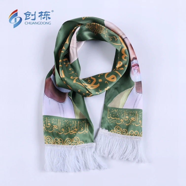 Manufacture Custom Knitted Polyester Election Tassel Scarf