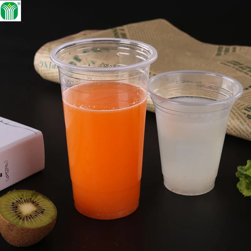 
custoom pp plastic material disposable milkshake cups 