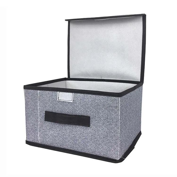 
New Style Colorful Stripe Printing Cubes Bin Fabric Multifunction foldable storage box with lid 