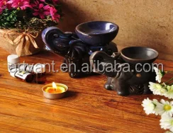 Ceramic Aromatherapy Oil Burner Elephant Aroma Incense Burner Thailand Hot Sale Essential Oil Fragrance Candle Holder Burner
