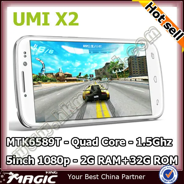 разблокирован смартфон umi x2 mtk6589t четырехъядерных процессоров 1.5 ггц 2gb/32gb