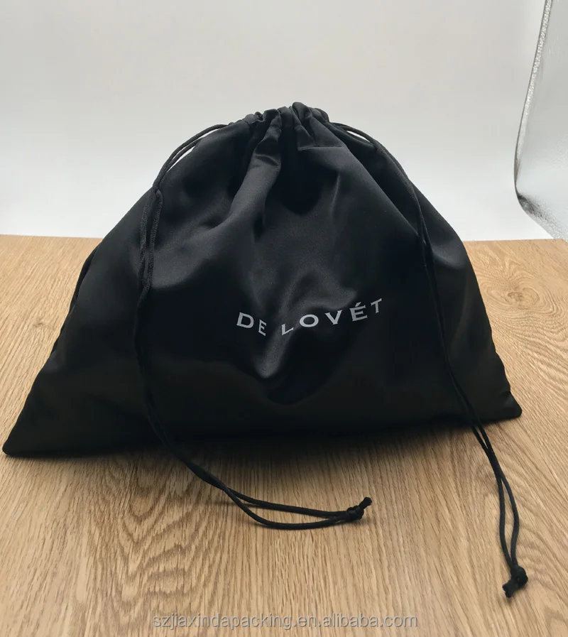 
Customized Black Satin Cotton Flannel Dust Bag 