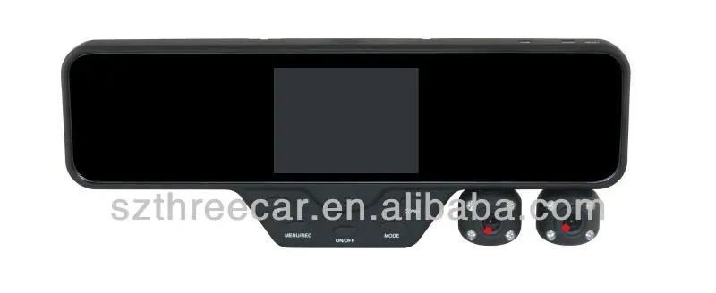 3.5 дюймов двумя объективами автомобильный видеорегистратор зеркало заднего вида камера dvr