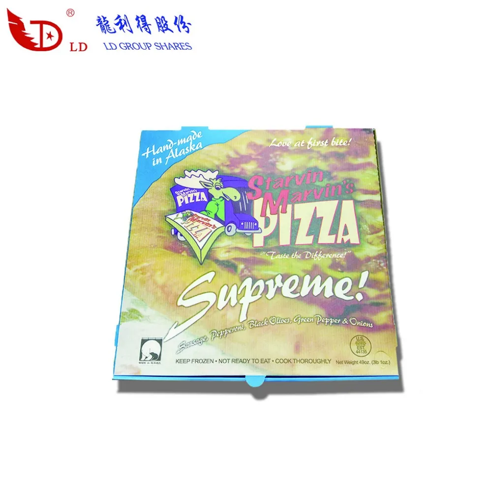 Крафт-бумаги, картона пищевой упаковки гофрированные коробки для пиццы