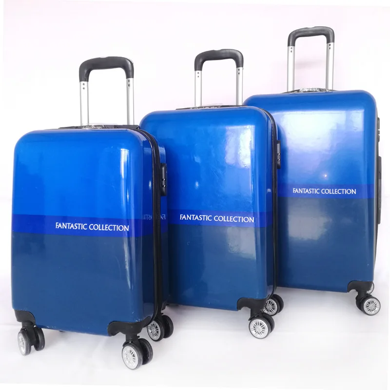 10 pc set SKD OEM plastic roller trolley case ABS PC printed hard shell luggage set