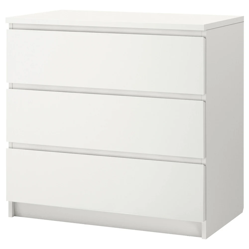 White high gloss modern design high quality 3 layers drawer bedside cabinet