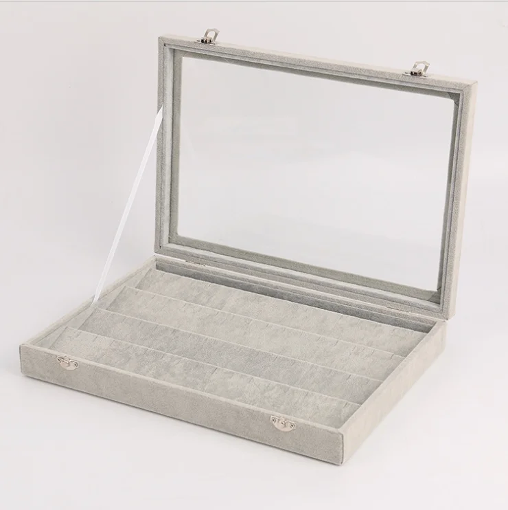 
Jewelry storage box velvet Boxes set case 